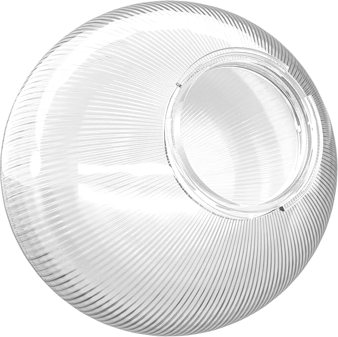 KASTLITE 10" Clear Prismatic Acrylic Lamp Post Globe | Smooth Textured with 3.94" Twist Lock Neck | Manufactured in the USA