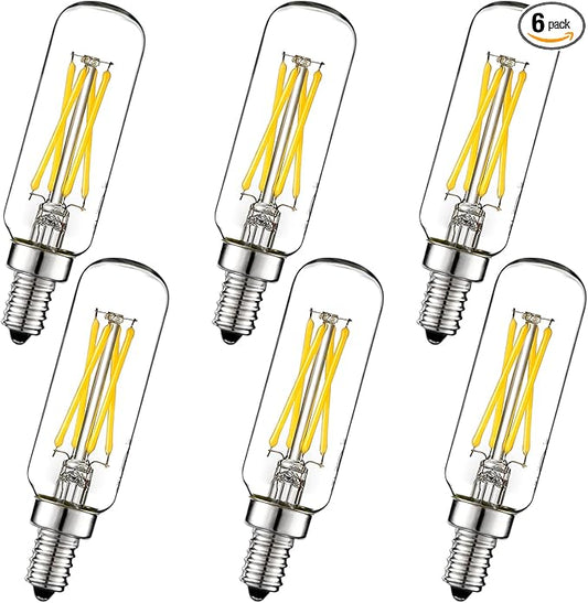 LiteHistory E12 led Bulb 6W Equivalent Candelabra Light Bulbs 60 watt Neutral White 4000K AC120V 600LM Dimmable T6 T25 for Chandeliers,Ceiling Fan and Wall sconces Pack of 6