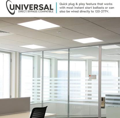 LUXRITE U Bend LED Tube Light, T8 T12, 18W (32W Equivalent), 3000K Soft White, 2000 Lumens, Fluorescent Light Tube Replacement, Direct or Ballast Bypass, DLC and ETL Listed, G13 Base (2 Pack)