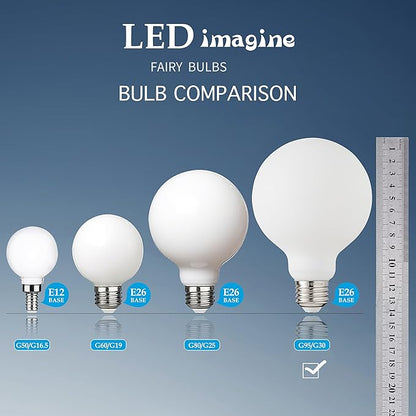 Frosted Globe Light Bulbs 60 Watt Equivalent, 6W No Dimmable LED Globe Light Bulbs, 2700k Soft White, E26 Standard Base G30/G95 Vintage LED Edison Bulb, 1 Pack