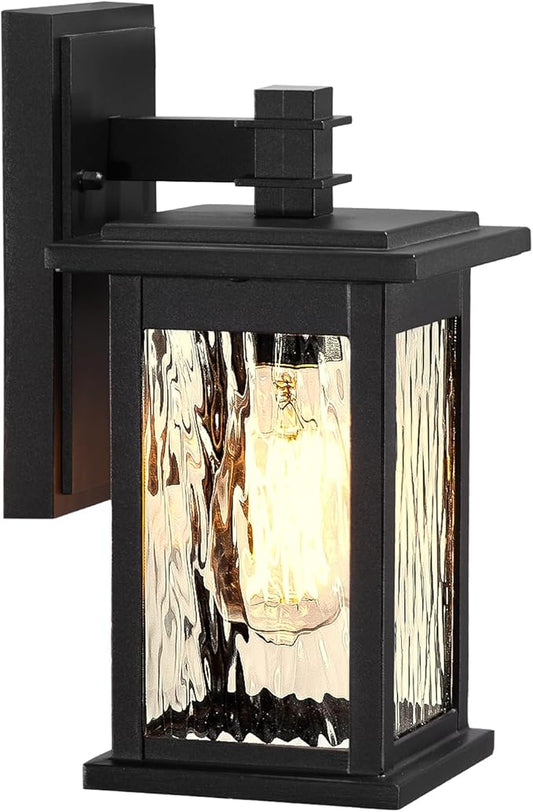 Exterior Wall Sconce Waterproof Black Outdoor Garage Lights Wall Mount Anti-Rust Aluminum Material and E26 Socket