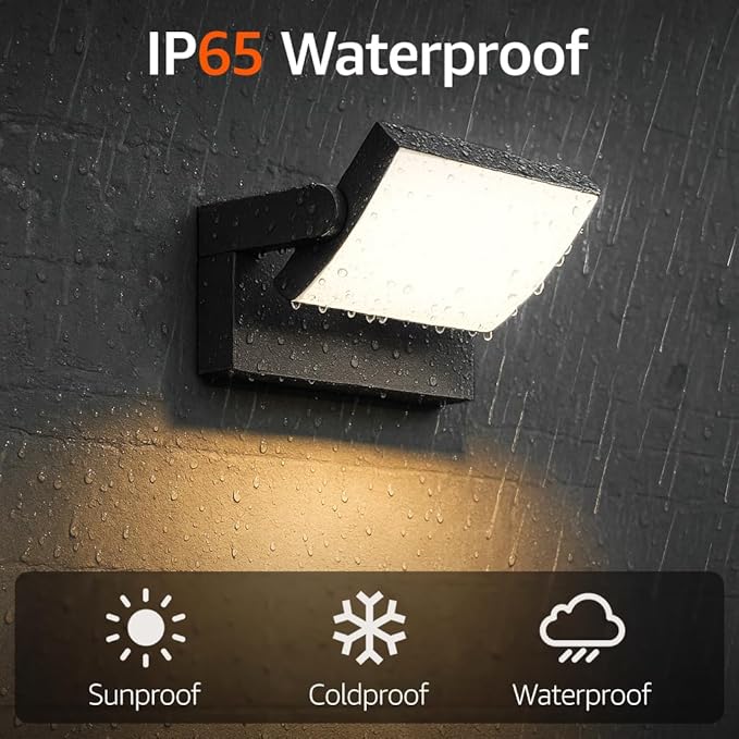 4 Packs Modern Outdoor Lights, 40W Black LED Exterior Light Fixtures, 3000K Outdoor Wall Sconces, IP65 Waterproof Porch Lights for House