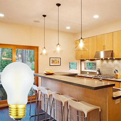 Frosted A15 Led Bulb 8W Equal 75 Watt E26 Light Bulb Soft White 3000K Dimmable E26 Edison Bulb for Ceiling Fan Light Bulbs,Wall sconces and Refrigerator Light Bulb 800lm,AC120V, 6Pack