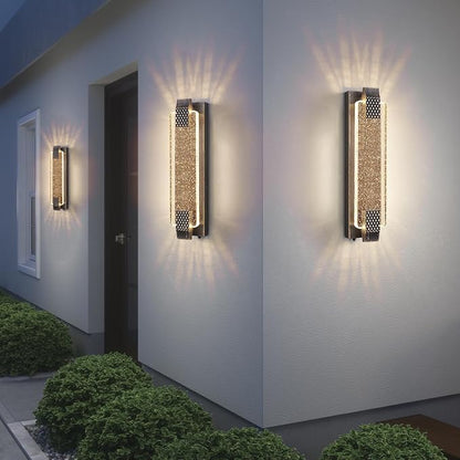 camuucci Dusk to Dawn Outdoor Light,19.7 Inches LED Porch Lights Outdoor Waterproof Modern Outside Sconce Wall Mount for Doorway Hallway Porch Patio Yard Doorway Bronze