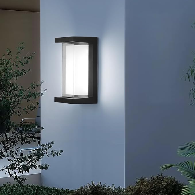 24W Outdoor Wall Lights Exterior/Interior LED 3-Color Adjustable 2100LM Sconces Lights IP65 Waterproof Modern Outdoor Lighting Fixtures Aluminum Wall Lights Compatible with Dimmers