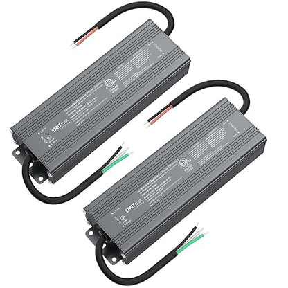 EMITEVER Triac Dimmable LED Driver,2 Packs 120W Power Supply,AC 120V to DC 24V Transformer,Compatible with Lutron and Leviton Dimmers,for LED Lighting,Class 2,ETL Certified,Waterproof IP66