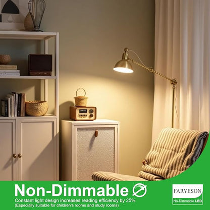 A19 E26 LED Light Bulbs, Energy-Efficient 9.5W, 1400 Lumens, 100 Watt Equivalent, 2700K Soft White, 30,000 Hour Lifetime, Non-Dimmable, IP20, Frosted - Pack of 12