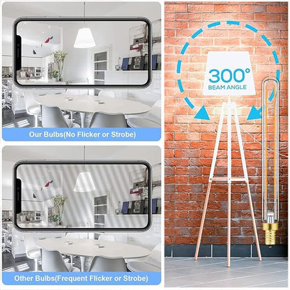Leools E12 LED Bulb Dimmable 6W Equal 60-75 watt Light Bulb,7.3 Inch Long Led Tubular Light Bulbs,4000K Daylight AC120V 750LM T6 E12 Candelabra Bulb 60 watt for Chandeliers.6Pack