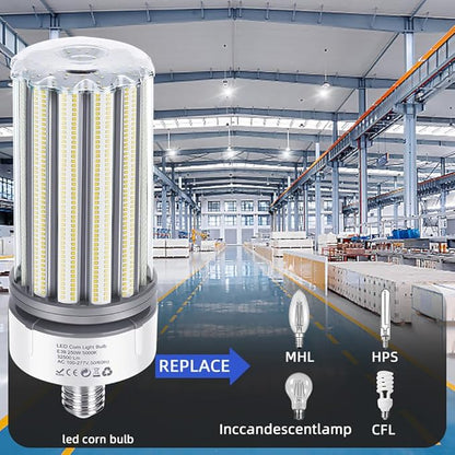 250W LED Corn Light Bulb 2 Pack, 32500Lm 1000w Replacement,5000K E39 Mogul Base LED Bulb,Retrofit HPS HID Lamp for Commercial Industrial High Bay light Wearehouse Gyms Barn Storage Room Workshop