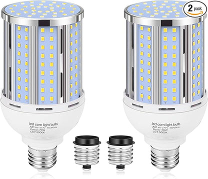 70W LED Corn Light Bulb(2 Pack),(700 Watt Equivalent) Fanless E26/E39 Medium/Large Mogul Base LED Cob Lamp 5000K Daylight 8,800LM for Outdoor Indoor Garage Warehouse Factory Workshop Street Backyard