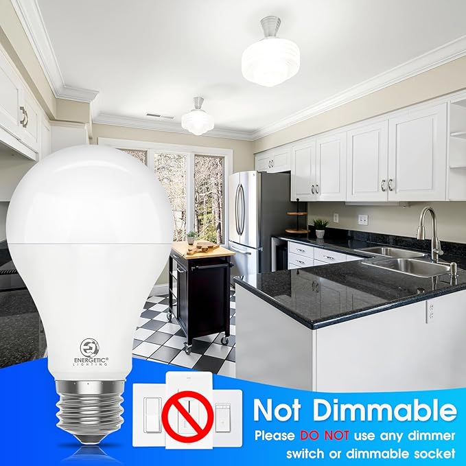 6 Pack Super Bright Light Bulb 150 Watt Equivalent A21 LED Light Bulb, Daylight 5000K, 2600 High Lumens LED Bulb, E26 Base, Non-Dimmable, UL Listed