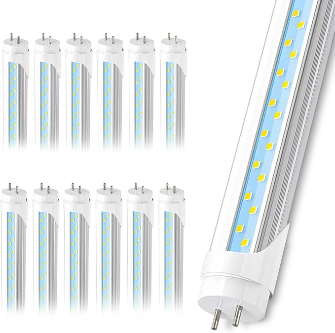 JESLED T8 LED Type Tube Light 3FT, 2520LM, 18W(45W Equivalent), 6000K, Ballast Bypass, 36 Inch F30T12 Fluorescent Bulb Replacement, Dual Ended, 36” Lighting Tube Fixture (12-Pack)