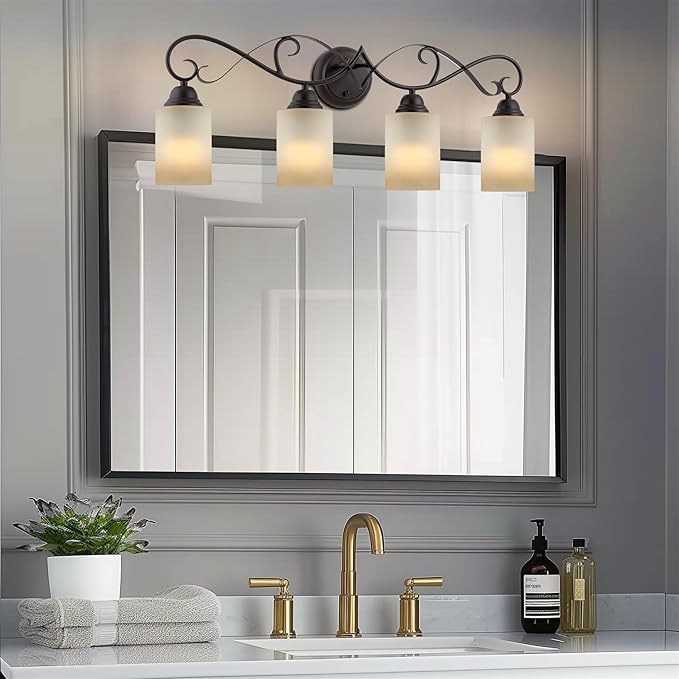Kira Home Villa 5.5" Amber Glass Shades, Replacement Glass, 1.75" Fitter Size, 4" x 5.5", 3-Pack