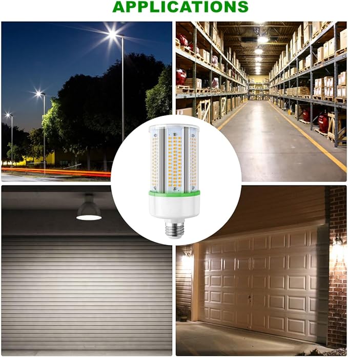 GEPLAD 2-Pack 50W LED Corn Light Bulb,E26 led Bulbs 5000k,Replacement HID HPS CFL MH Lamp for Indoor Outdoor Ceiling Fan Garage Yard Porch Lighting 110-277v
