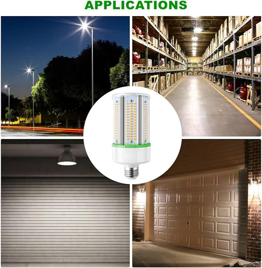 GEPLAD 2-Pack 50W LED Corn Light Bulb,E26 led Bulbs 5000k,Replacement HID HPS CFL MH Lamp for Indoor Outdoor Ceiling Fan Garage Yard Porch Lighting 110-277v
