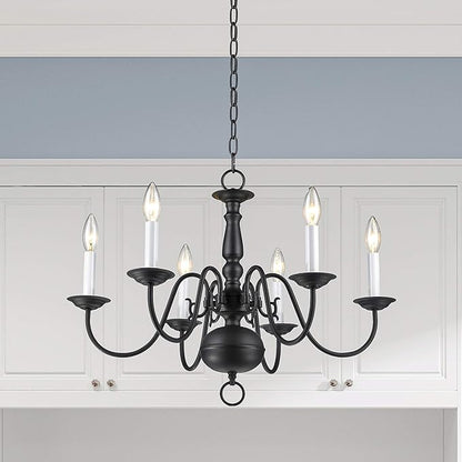 Livex Lighting 5006-07 Williamsburgh 6-Light Chandelier, Bronze,18Hx24W