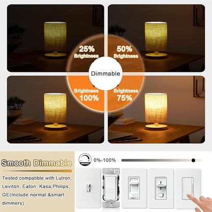 5 Inch Edison Bulb, 2700K Soft White E26 Led Bulb 6W Dimmable, 800LM T10/T9 Clear Glass Tubular Light Bulbs, AC 120V Equal 80 Watt Bulbs for Chandelier Pendant Wall Light - 4Pack