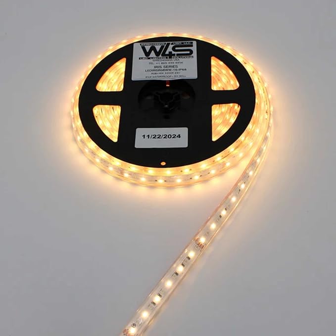 High CRI Waterproof RGBW LED Strip (RGB+Cool White 6000K) 23w/m 24v 5 Year ~ Iris Series (RGB + Warm White)