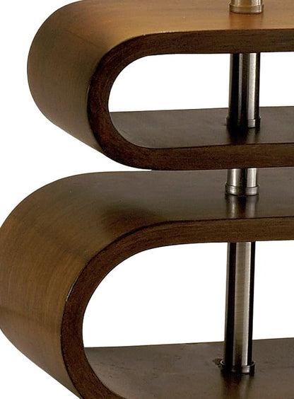Adesso Rhythm Table Lamp – Rustic Bentwood and Natural Beige Shade - Perfect Nightstand, End Table, and Desktop Accent Lighting