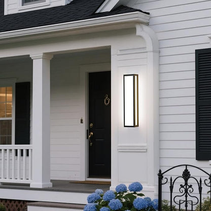 LamQee 23.6 Inch Oversized Modern Outdoor Wall Lights, Brighter 3000K LED Outdoor Sconces Wall Mount Exterior Lighting Fixtures with Rectangular Acrylic Shade for House Porch Patio Garage Front Door