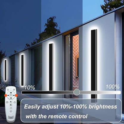 4.33in Wide Modern Outdoor Wall Light,1pcs 47in Exterior Wall Lights, Dimmable Outdoor Light Fixture IP65 Waterproof, Modern Long LED Sconce Lighting for Garage Front Door Porch