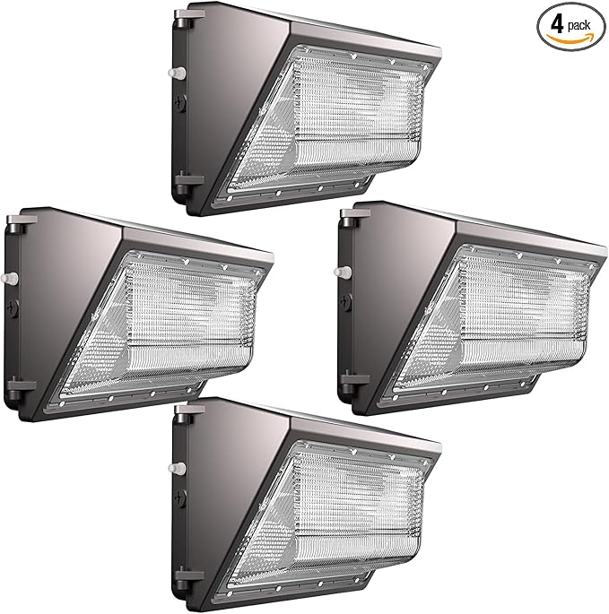 Lightdot 4Pack 200W LED Wall Pack Lights, 100-277v Off Dusk to Dawn Photocell, 30000Lm(150Lm/W) 5000K IP65 Outdoor Exterior Lighting for Garage,Warehouse,Yard,Building,Factory,ETL