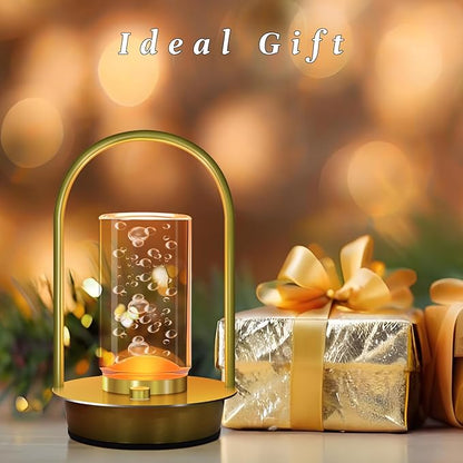 Portable Cordless Table Lamp, 3 Colors Dimmable Touch Lamps for Nightstand Rechargeable Battery Powered Metal Small Desk Lamp Lantern Lamps Outdoor Lamp for Patio Bedroom Restaurant Bar Camping