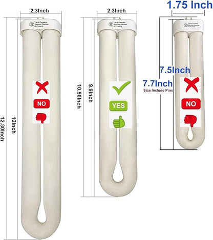 junxing BF190 Replacement Fluorescent Bulbs, Black Light Bulb Compatible with BK-40D, FUL32T8/BL 365nm, U Shape BL Fluorescent lamp,10 inch 32 Watt 2 Pack