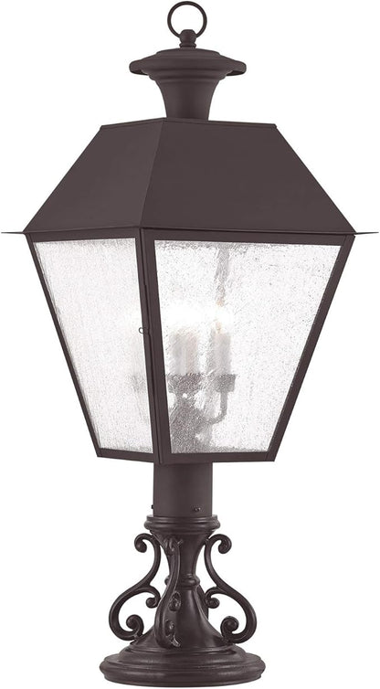 Livex Lighting 2173-07 Mansfield 4-Light Outdoor Post Head, Bronze