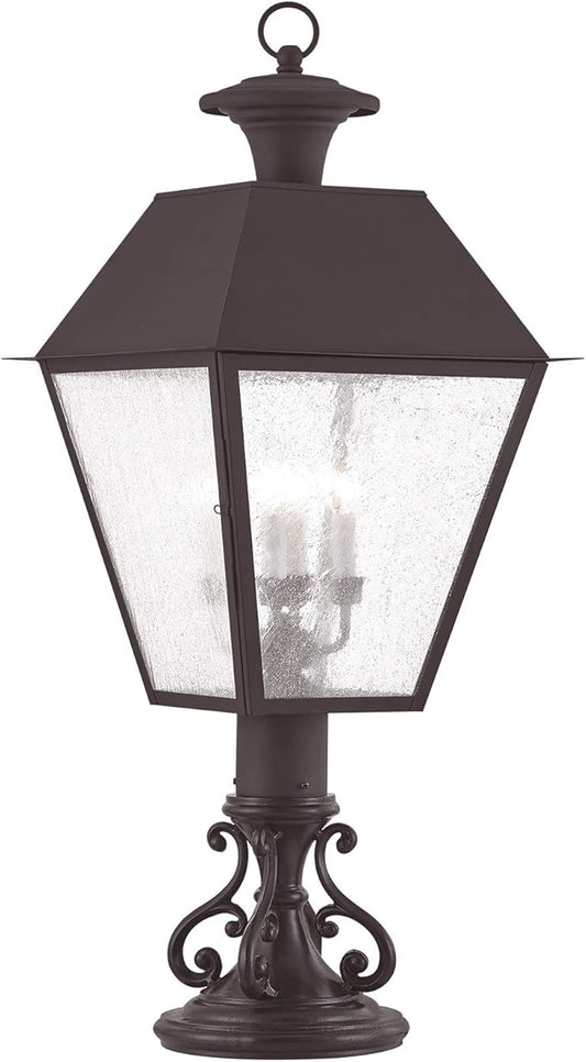Livex Lighting 2173-07 Mansfield 4-Light Outdoor Post Head, Bronze
