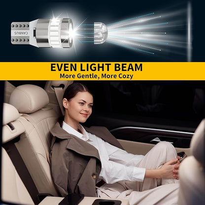 Yorkim 194 LED Bulb 6300K White, 168 2825 W5W T10 LED Light Bulb Error Free for License Plate, Dome, Map, Courtesy, Side Marker Lights, Pack of 2