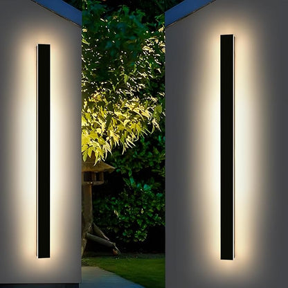 Mikeru 70.8inch Long LED Wall Light Fixtures, 3000k Exterior Wall Sconces, Acrylic Invisible Outdoor Lights for Porch Modern Exterior Wall Light Mount Lighting for House Courtyard Patio Garage
