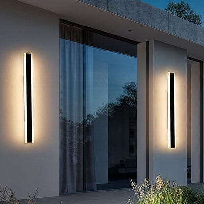 Mikeru 2pack 39inch Outdoor Wall Light Fixtures, 10%-100% Dimmable Outdoor Wall Lights Exterior Front Porch Light 3000-6000k Wall Mounted Led Lighting for Basement, Shop,Garage Lighting