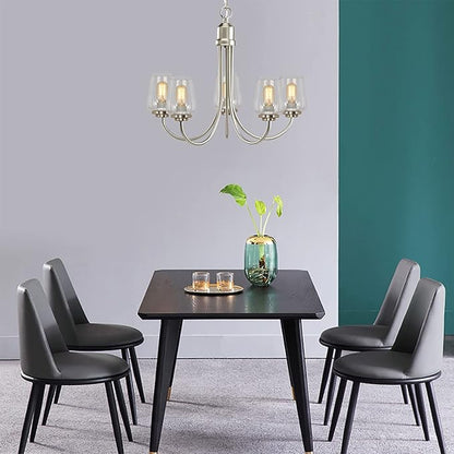 2 Pack Clear Wine Glass Shade, Modern Light Fixture Replacement Globe or Cover with 1-5/8-Inch Fitter for Chandelier Wall Sconce Pendant Light, G0042