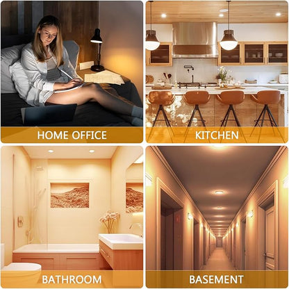 DAYBETTER BR30 LED Light Bulb 65W Equivalent, Dimmable BR30 LED Recessed Light Bulb, 2700K Warm White, 800 Lumens, E26 Standard Base, 80 CRI, Flood Light Bulbs for Bathroom Bedroom Kitchen, 6 Pack