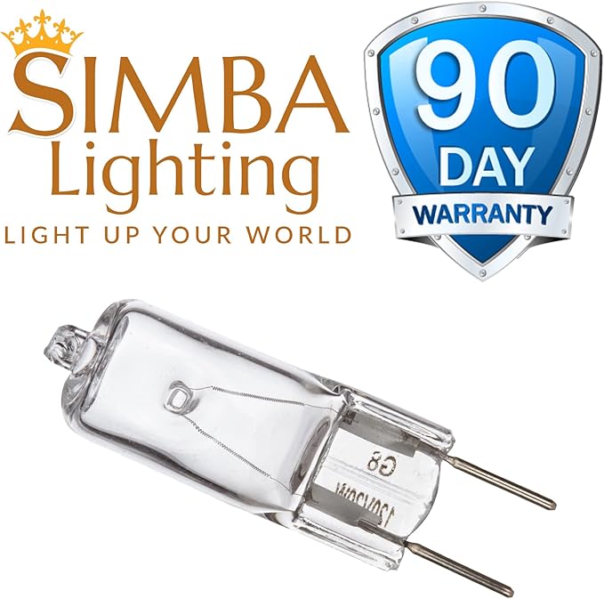 Simba Lighting Halogen Light Bulb G8 T4 35W JCD Bi-Pin (10 Pack) Longer 1.7" Length for Kitchen Hood, Landscape Lights, Desk and Floor Lamps, Wall Sconces, 120V Dimmable, 2700K Warm White