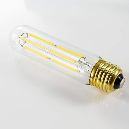 E26 Led Bulb 60 Watt Dimmable Edison Led Tube Bulbs 5000k Cool White Incandescent Tubular Light Bulb 6W Equivalent Clear Glass E26 Base Lamp Bulb for Display Cabinet Showcase Piano,6 Pack