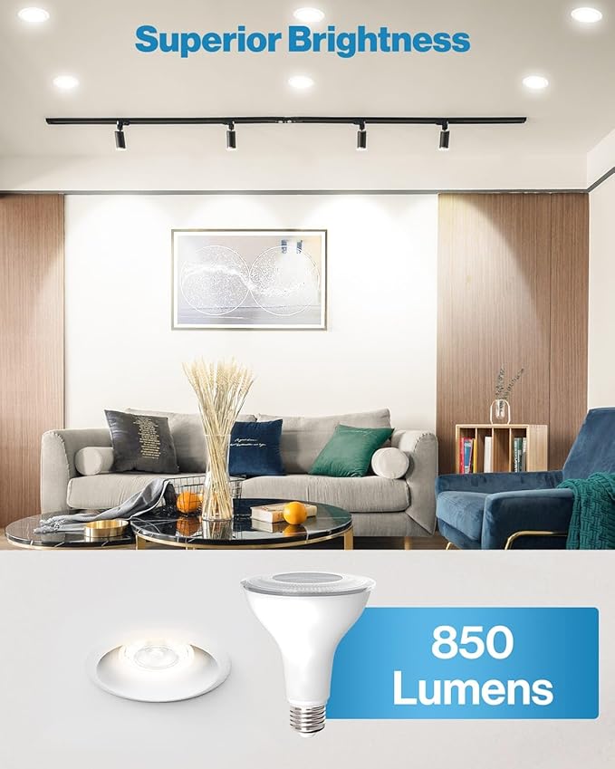 Sunco 10 Pack PAR30 LED Bulbs, Flood Light Residential Outdoor Indoor CRI90 75W Equivalent 11W, Dimmable, 4000K White, 850 Lumens, E26 Base, Exterior Wet-Rated Super Bright, IP65 Waterproof UL