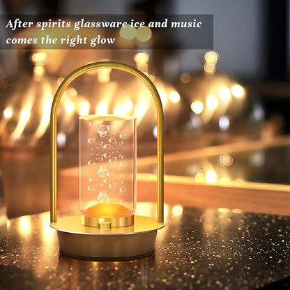 Portable Cordless Table Lamp, 3 Colors Dimmable Touch Lamps for Nightstand Rechargeable Battery Powered Metal Small Desk Lamp Lantern Lamps Outdoor Lamp for Patio Bedroom Restaurant Bar Camping