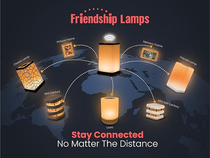 Friendship Lamp® by Filimin Classic - Best Friend Lamps Wi-Fi Touch Lamp LED Light for Long-Distance, Connection, Relationship, Friendship, Gifts, Love, 200+ Colors, App Setup - Set of 4