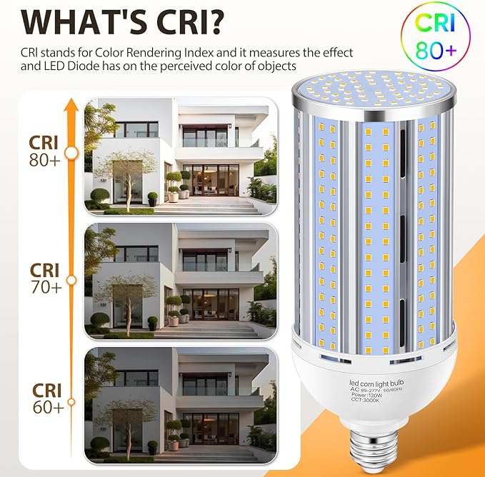 2 Pack 120W Corn LED Light Bulb Fanless,3000K/Warm White(1200 Watt Equivalent) E26/E39 Large Mogul Base LED Cob Lamp 15,800LM for Outdoor Indoor Garage Warehouse Factory Workshop Street Backyard
