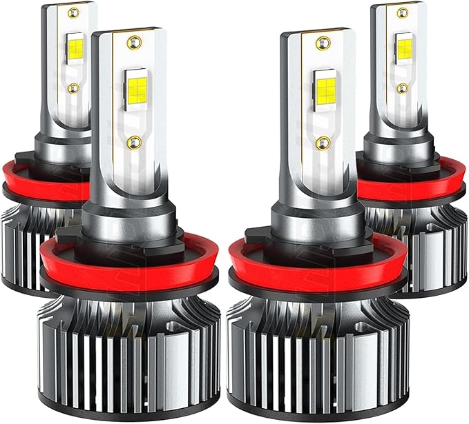 Compatible For Dodge Grand Caravan High and Low Beams Light Bulbs 2011 2012 2013 2014 2015 2016 2017 2018 2019 2020, 6500K White, 500% Brightness, Plug n Play, for Off-Road Use Only, Pack of 4