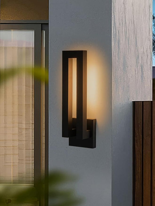 Modern Outdoor Wall Lights, 18 inch LED Long Wall Sconce, Black Exterior Led Porch Light Fixture Wall Mount, Waterproof Outdoor Sconce Lighting for House, Patio