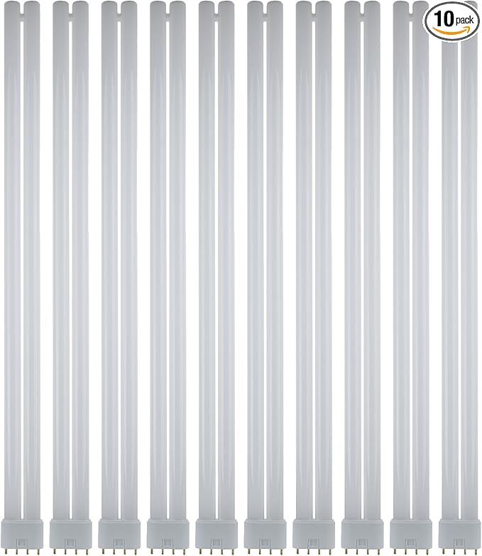 Sunlite FT40DL/835 Twin Tube Compact Fluorescent Lamp, FT 4-Pin, 40 Watts, 3150 Lumens, 3500K Neutral White, 4-Pin (2G11) Base, ROHS Compliant, 10 Pack