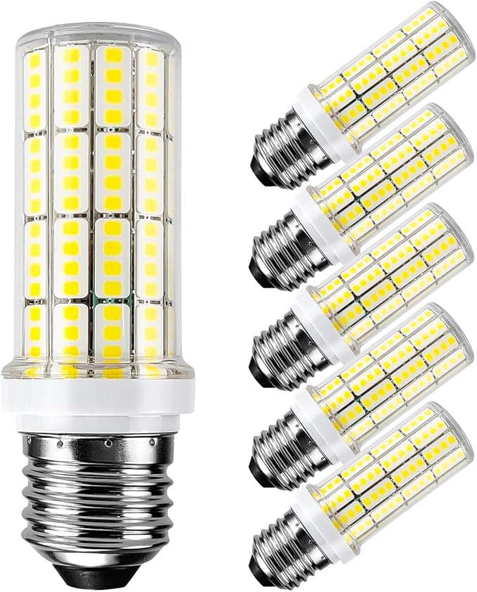 LED Light Bulb 200W Equivalent 2500 Lumen Super Bright 5000K Daylight White 20W Led Bulb E26/E27 Medium Base for Home Garage Warehouse Indoor Outdoor Led Corn Light Bulb Pack of 6