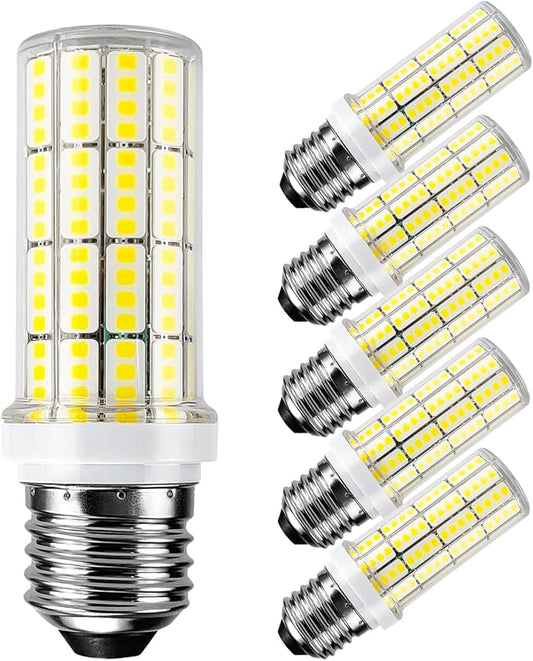 LED Light Bulb 200W Equivalent 2500 Lumen Super Bright 5000K Daylight White 20W Led Bulb E26/E27 Medium Base for Home Garage Warehouse Indoor Outdoor Led Corn Light Bulb Pack of 6