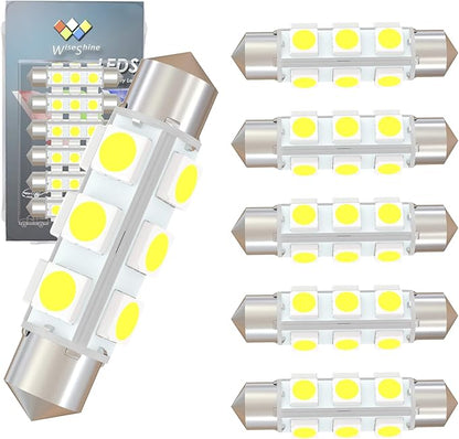 42mm DC 24V 578 569 Festoon LED Bulb Extremely Super Bright 6000K White,561 562 566 Led Light Bulb for Truck Marine Boat Interior Reading Lights (Pack 6)