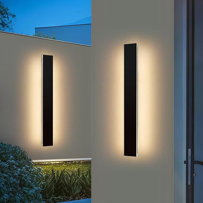 Mikeru Upgraded 2 Pack 39.3" Long & 4.3" Wide LED Wall Sconce, 10%-100% Dimming + 3000K-6000K Adjustable, IP65 Waterproof Outdoor Light Fixtures Cover US Junction Box for Porch, Garage, Basement