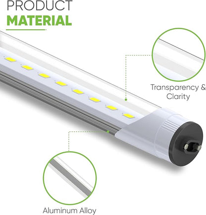 NYLL 30 in. R17D T12/HO Type A Plug & Play LED Tube (Single-Sided), Daylight (5000K) Direct Replacement for 40W F30T12/DSGN50/HO (Without Rewiring or Modification) Ballast Required!