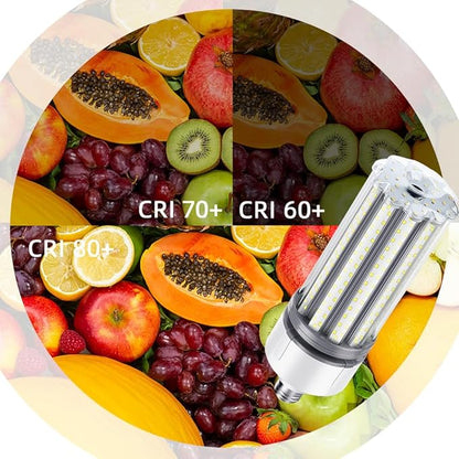 150W LED Corn Light Bulbs 2 Pack, AC110-277V, E26/E39 Base, 21450LM, Cob Bulb 5000K Daylight White Commercial Grade Corn Lights for Warehouse Parking Lots High Bay Street Light